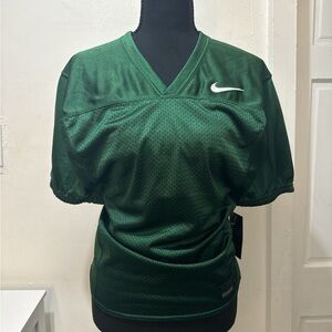 Nike Forest Green V-Neck Jersey Top